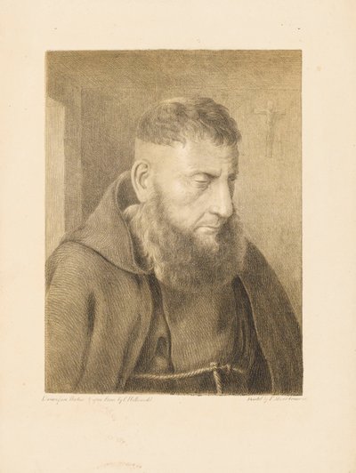 Egy szerzetes portréja alkotó: Charles Joseph Hullmandel