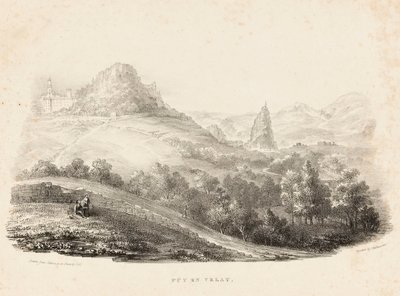 Puy en Velay (litográfia) alkotó: Charles Joseph Hullmandel