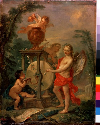 Ámor nyilat élez. Charles Joseph Natoire festménye (Charles-Joseph Natoire alkotó: Charles Joseph Natoire