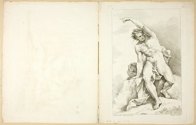 A Premier livre de figures d’Academies figurája (recto és verso), részben a Királyi Akadémia professzorai által metszett alkotó: Charles Joseph Natoire