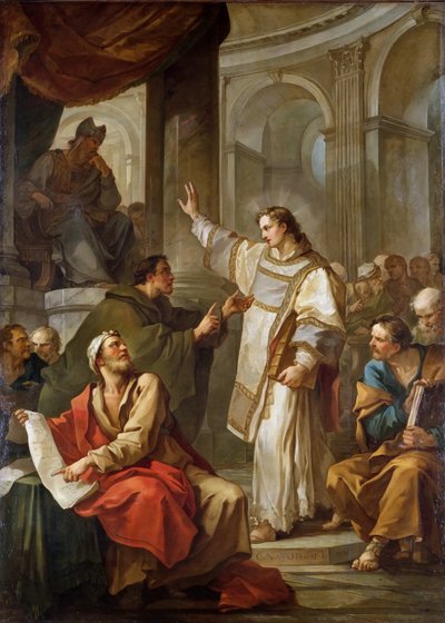 Szent István a főpap és a Szanhedrin vénei előtt, 1745. alkotó: Charles Joseph Natoire