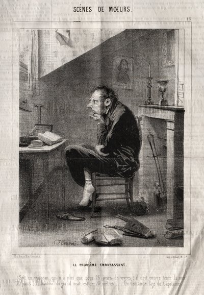 A modor jelenetei: A kínos probléma... alkotó: Charles Joseph Traviès de Villers