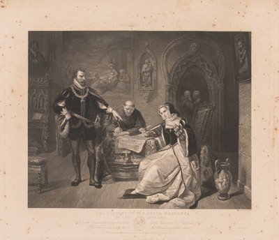 Lady Jane Gray halálos ítéletének aláírása alkotó: Charles Kennedy Burt