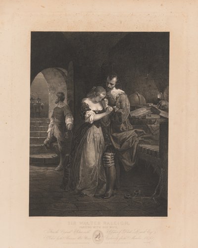 Sir Walter Raleigh elválás a feleségétől alkotó: Charles Kennedy Burt