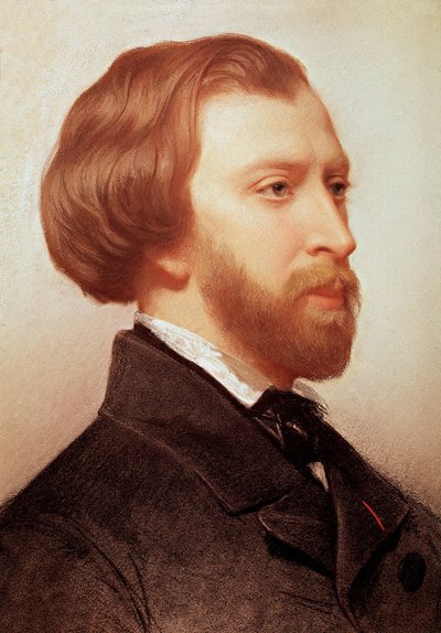 Alfred de Musset (1810-1857) francia költő portréja Charles Landelle festménye (1812-1908) alkotó: Charles Landelle