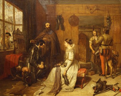 Egy búcsúzó áldás – „Beszélj őszintén lovagi címedről és esküdről” alkotó: Charles Landseer