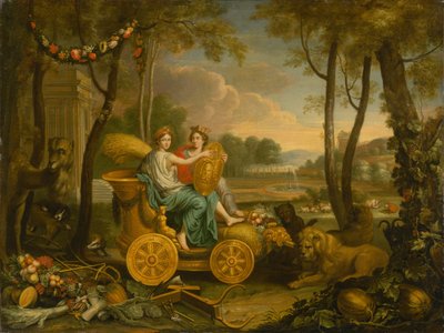A négy elem allegóriája: A Föld. XIV. Lajos király kárpitterve, Kr. u. 1680. alkotó: Charles Le Brun