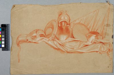 Trophäen auf einem Seidenbanner alkotó: Charles Le Brun