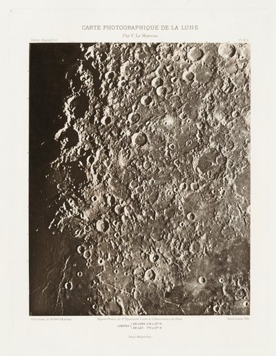 Carte photographique de la lune, planche III.A (A Hold fényképészeti ábrája, III.A lemez),október 21. alkotó: Charles le Morvan
