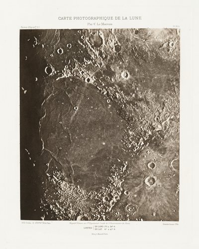 Carte photographique de la lune, planche IX.A (A Hold fényképészeti ábrája, IX.A lemez),október 21. alkotó: Charles le Morvan