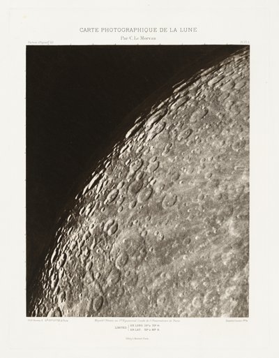 Carte photographique de la lune, planche VI.A (A Hold fényképészeti ábrája, VI.A lemez),február 6. alkotó: Charles le Morvan