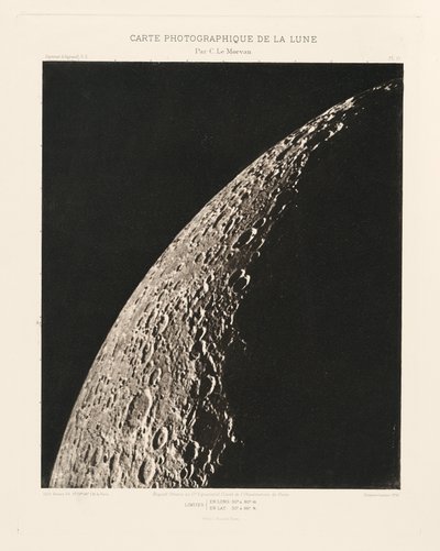 Carte photographique de la lune, planche VI (A Hold fényképészeti ábrája, VI. lap),február 22. alkotó: Charles le Morvan
