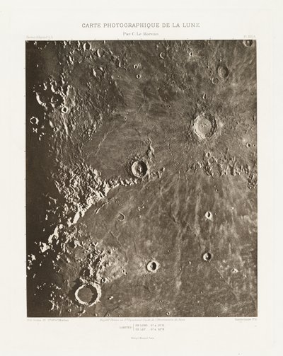 Carte photographique de la lune, planche XIII.A (A Hold fényképészeti ábrája, XIII.A lemez),október 23. alkotó: Charles le Morvan