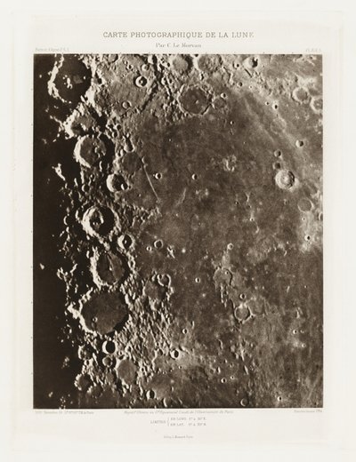 Carte photographique de la lune, planche XIX.A (A Hold fényképészeti ábrája, XIX.A lemez),december 26. alkotó: Charles le Morvan