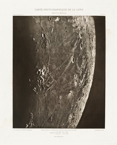 Carte photographique de la lune, planche XV.A (A Hold fotográfiai térképe, XV.A lemez),szeptember 5. alkotó: Charles le Morvan