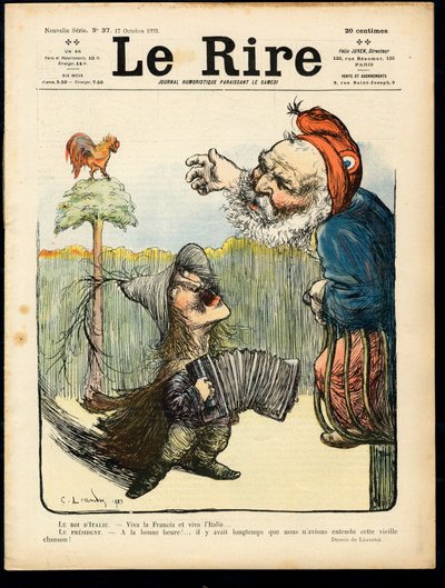 A „” The Laughter” címlapja, színekben szatirikus alkotó: Charles Leandre