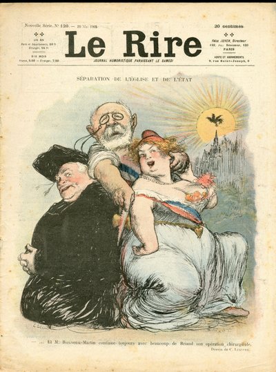 A „” The Laughter” borítója, 120. szám, Szatirikus színekben alkotó: Charles Leandre