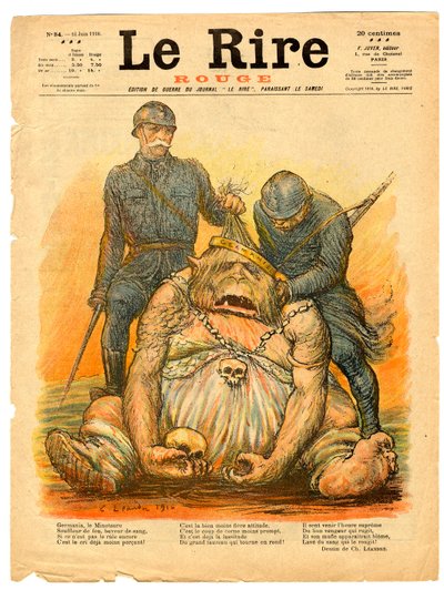 A „The Red Laughter” címlapja, színekben szatirikus alkotó: Charles Leandre