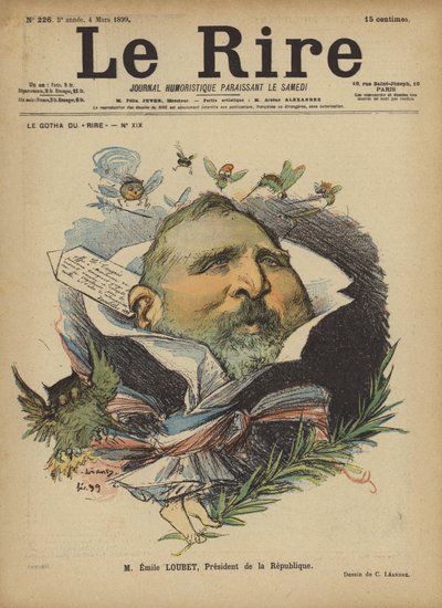 Emile Loubet, Le Rire illusztrációja alkotó: Charles Leandre