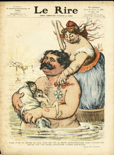 Charles Leandre (1862-1934) illusztrációja a Le Lire borítójára alkotó: Charles Leandre