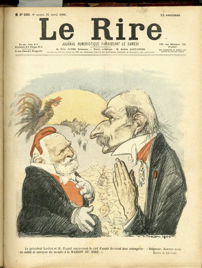 Charles Leandre (1862-1934) illusztrációja a Le Rire borítójára alkotó: Charles Leandre
