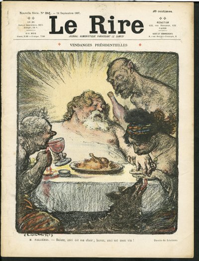Charles Leandre (1862-1934) illusztrációja a Le Rire borítójára alkotó: Charles Leandre