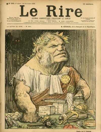 Charles Leandre (1862-1934) illusztrációja a Le Rire borítójára, 263. sz. alkotó: Charles Leandre