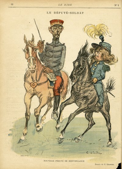 Charles Leandre (1862-1934) illusztrációja a Le Rire-ben alkotó: Charles Leandre