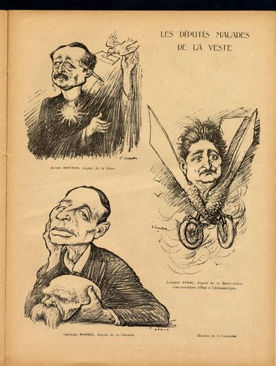 Az olvasott, szatirikus színekben alkotó: Charles Leandre