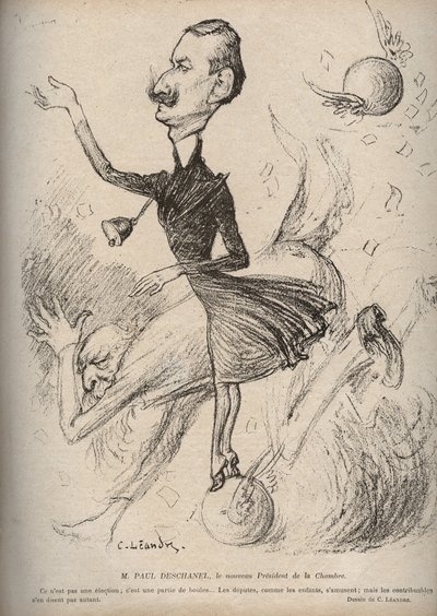 Paul Deschanel úr, a ház új elnöke – Charles Leandre (1862-1934) rajzfilmje a „The Rire” című filmben, 1898 alkotó: Charles Leandre
