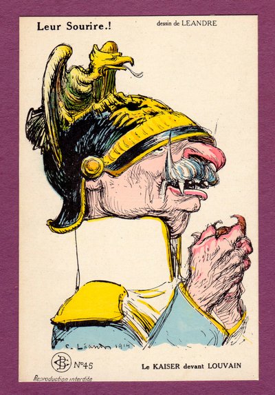 Képeslap, Szatirikus színekben alkotó: Charles Leandre