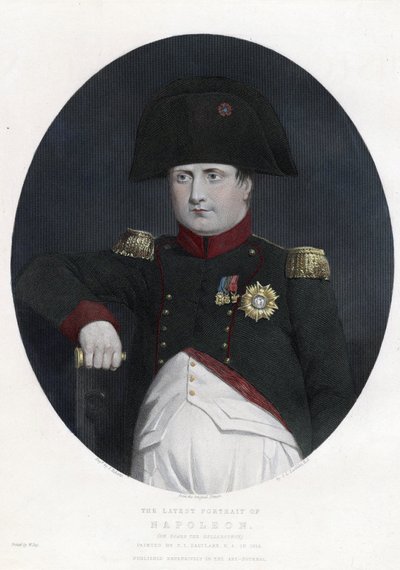 Napóleon legújabb portréja a Bellerophon fedélzetén - Eastlake, Sir Charles Lock (1793-1865) - 1815 - Rézkarc, akvarell - 29,5x22,4 - Magángyűjtemény alkotó: Charles Lock Eastlake