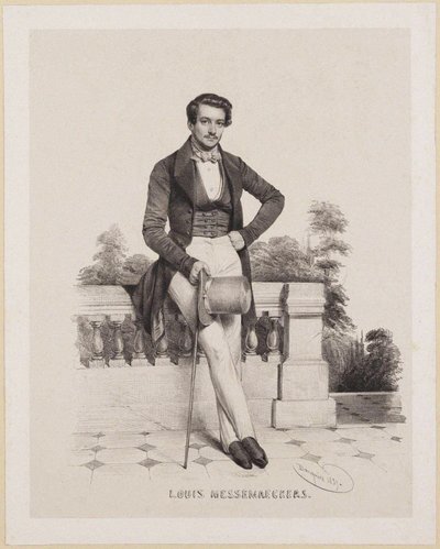 Louis Messemaeckers zeneszerző portréja 1809-1889, 1837. alkotó: Charles Louis Baugniet