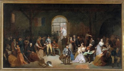 A terror utolsó áldozatainak felhívása a Szent László börtönben 1795 júliusában Charles Louis Muller (1815-1892) festménye 1795 V. 5,05 x 8,90 m alkotó: Charles Louis Lucien Muller