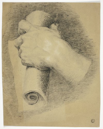 Hand Holding Roll of Papers alkotó: Charles Lucy