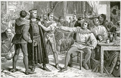 Lord Saye és Sele Jack Cade elé vitte, 1896-ban. alkotó: Charles Lucy