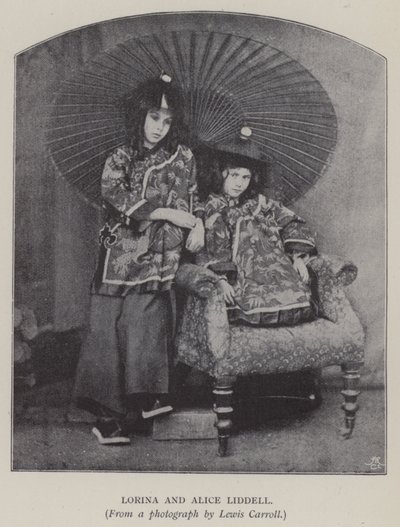 Lorina és Alice Liddell (f/w fotó) alkotó: Charles Lutwidge Dodgson