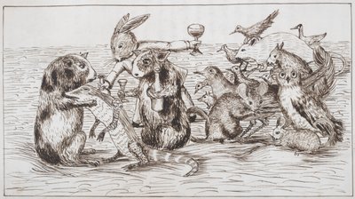 A tengerimalacok vigasztalják Billt, Alice kalandjai a föld alatt [Csodaországban] alkotó: Charles Lutwidge Dodgson
