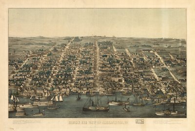 Alexandria madártávlatból, Va. LOC 81694373 alkotó: Charles Magnus