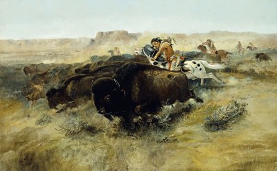 Buffalo Hunt sz. 7, 1892-1895 alkotó: Charles Marion Russell