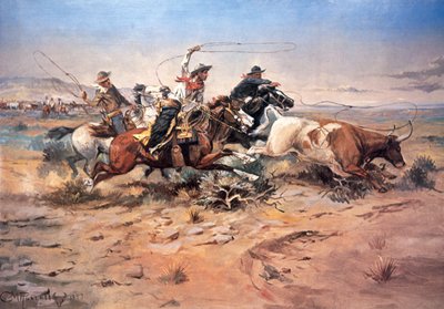 Cowboyok kötélnek egy kormányt alkotó: Charles Marion Russell