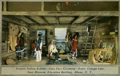 Irokéz indián kiállítás, Állami Múzeum, Albany alkotó: Charles Marion Russell