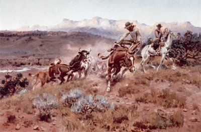 Körkép a kagylóhéjon (olaj, vászon) alkotó: Charles Marion Russell