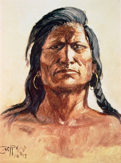 Shoshone Tribesman alkotó: Charles Marion Russell