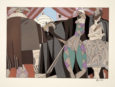 Olasz vígjáték, a Sport & Entertainment kínálatából, pub. 1914 (sablonnyomat) alkotó: Charles Martin