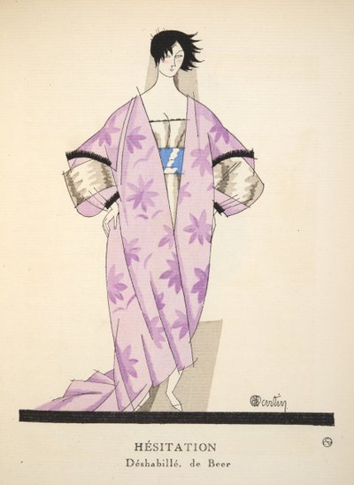 Hesitation from Gazette de Bon Ton, pub. 1920 (sablonnyomat) alkotó: Charles Martin