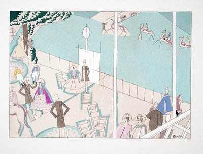 The Races from Sports & Entertainment, pub. 1914 (sablonnyomat) alkotó: Charles Martin