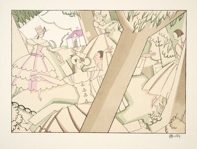 The Four Corners, a Sports & Entertainment, pub. 1914 (sablonnyomat) alkotó: Charles Martin