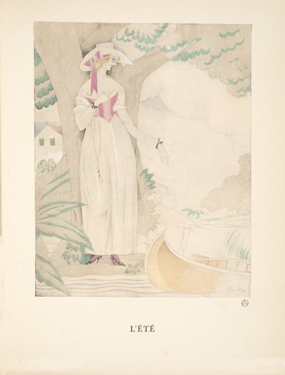 Lété, a divattányérok gyűjteményéből, 1922 (pochoir print) alkotó: Charles Martin