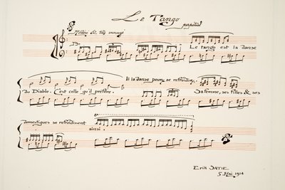 Zenei zenés Le Tango, a Sports & Entertainment, pub. 1914 (sablonnyomat) alkotó: Charles Martin